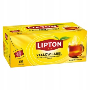 HERBATA Czarna LIPTON Yellow Label Tea - ekspresowa - 50 torebek