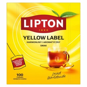 HERBATA Czarna LIPTON Yellow Label Tea - ekspresowa - 100 torebek