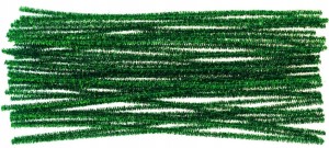 DRUCIKI KREATYWNE wyciorki 30cm ZIELONE METALICZNE - 40 SZTUK