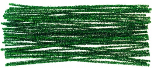 DRUCIKI KREATYWNE wyciorki 30cm ZIELONE METALICZNE - 40 SZTUK