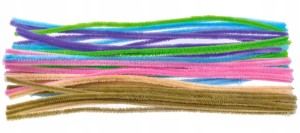 DRUCIKI KREATYWNE wyciorki 30cm MIX PASTEL - 40 SZTUK