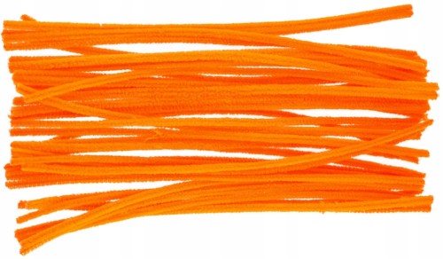 DRUCIKI KREATYWNE wyciorki 30cm POMARAŃCZOWE NEON - 40 SZTUK