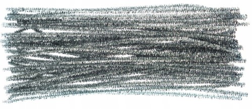 DRUCIKI KREATYWNE wyciorki 30cm SREBRNE METALICZNE - 40 SZTUK