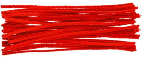 DRUCIKI KREATYWNE wyciorki 30cm CZERWONE - 40 SZTUK