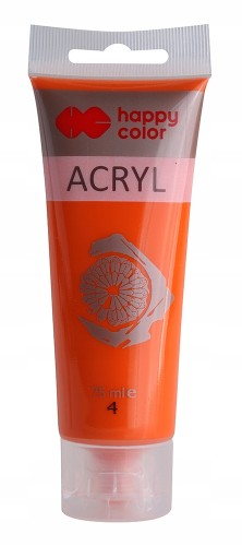FARBA AKRYLOWA tuba HAPPY COLOR 75ml pomarańczowa