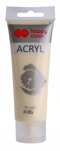 FARBA AKRYLOWA tuba HAPPY COLOR 75ml kość słoniowa