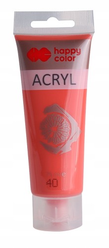 FARBA AKRYLOWA tuba HAPPY COLOR 75ml koralowa