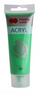 FARBA AKRYLOWA tuba HAPPY COLOR 75ml jasnozielona