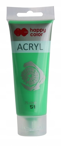 FARBA AKRYLOWA tuba HAPPY COLOR 75ml jasnozielona