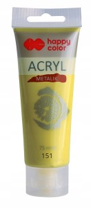 FARBA AKRYLOWA tuba HAPPY COLOR 75ml złoto met.151