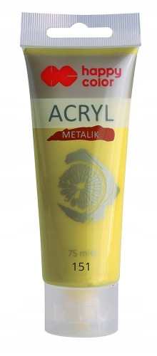 FARBA AKRYLOWA tuba HAPPY COLOR 75ml złoto met.151