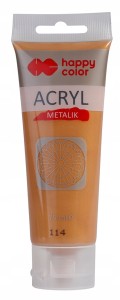 FARBA AKRYLOWA tuba HAPPY COLOR 75ml złoto met.114