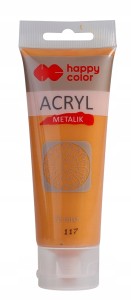 FARBA AKRYLOWA tuba HAPPY COLOR 75ml złoto met.117