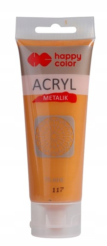 FARBA AKRYLOWA tuba HAPPY COLOR 75ml złoto met.117