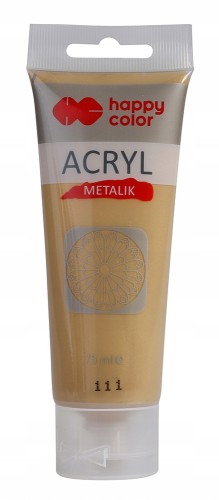 FARBA AKRYLOWA tuba HAPPY COLOR 75ml złoto met.111
