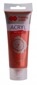 FARBA AKRYLOWA tuba HAPPY COLOR 75ml złoto met.122