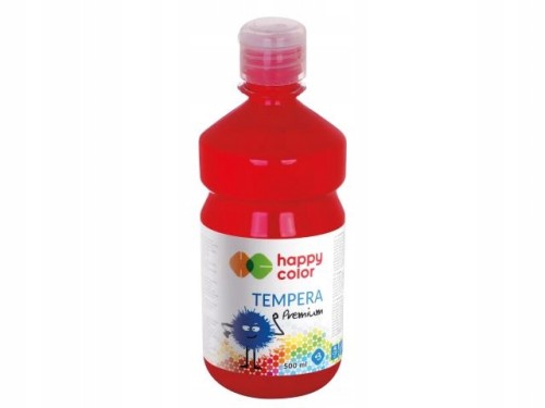 FARBA TEMPERA 500ml Happy Color Premium C.CZERWONA
