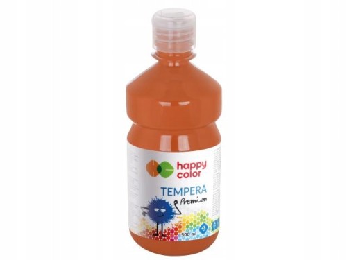 FARBA TEMPERA 500ml Happy Color Premium BRĄZOWA