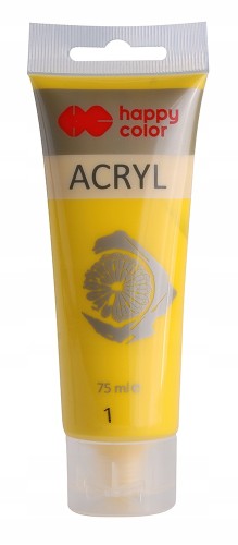 FARBA AKRYLOWA tuba HAPPY COLOR 75ml żółta
