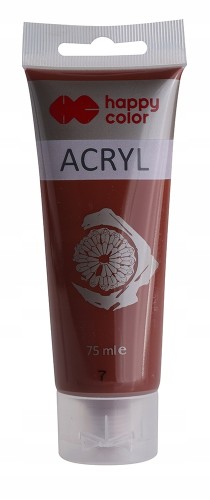 FARBA AKRYLOWA tuba HAPPY COLOR 75ml brązowa