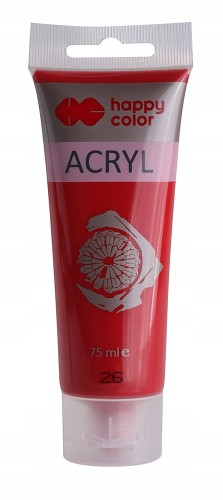 FARBA AKRYLOWA tuba HAPPY COLOR 75ml c.czerwona