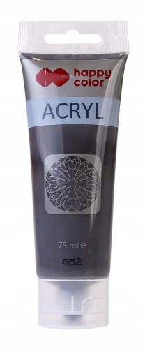 FARBA AKRYLOWA tuba HAPPY COLOR 75ml c.szary 852