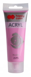 FARBA AKRYLOWA tuba HAPPY COLOR 75ml fuksja pastel