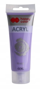 FARBA AKRYLOWA tuba HAPPY COLOR 75ml fiolet pastel