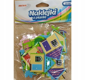 NAKLEJKI DEKORACYJNE z pianki DOMKI