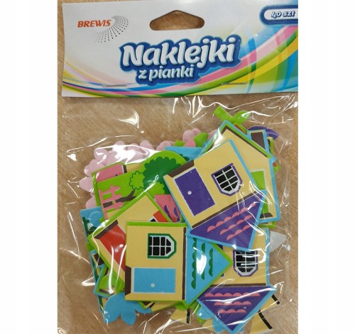 NAKLEJKI DEKORACYJNE z pianki DOMKI