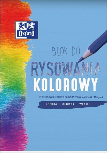 BLOK RYSUNKOWY A4 Oxford 10k KOLOROWY