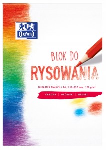 BLOK RYSUNKOWY A4 Oxford 20k BIAŁY