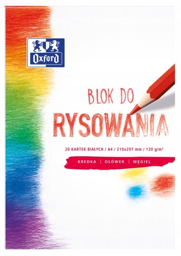 BLOK RYSUNKOWY A4 Oxford 20k BIAŁY
