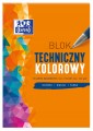BLOK TECHNICZNY A4 Oxford 10k KOLOROWY mix