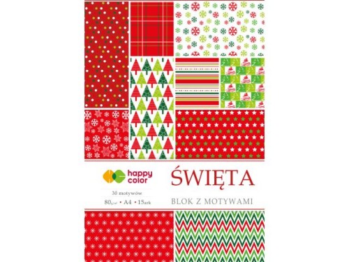 BLOK ŚWIĘTA A4 z motywami Happy Color 15 papier