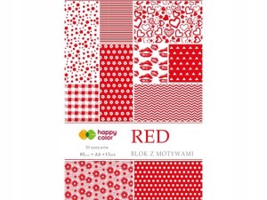 BLOK RED A4 z motywami Happy Color 15 papier