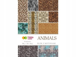 BLOK ANIMALS A4 z motywami Happy Color 15 papier