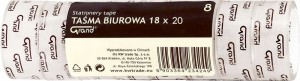 Taśma klejąca biurowa szkolna 18mm x 20m 8 SZTUK