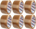 TAŚMA KLEJĄCA PAKOWA KAUCZUKOWA bezbarwna - 48mm x 54metry - 6 sztuk
