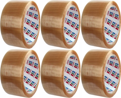 TAŚMA KLEJĄCA PAKOWA KAUCZUKOWA bezbarwna - 48mm x 54metry - 6 sztuk