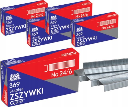 Zszywki GRAND 24/6 ocynkowane 5x1000szt.