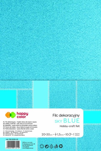 FILC BŁĘKITNY Happy Color 20x30cm 1,5mm opk.10
