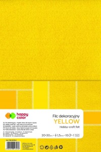 FILC ŻÓŁTY Happy Color 20x30cm 1,5mm opk.10