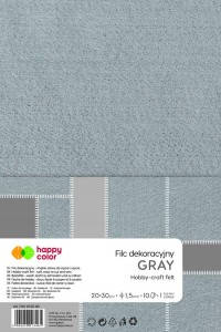 FILC SZARY Happy Color 20x30cm 1,5mm opk.10