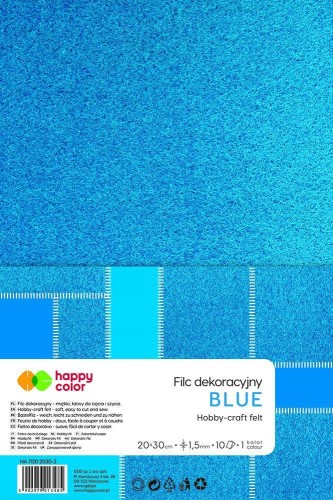 FILC NIEBIESKI Happy Color 20x30cm 1,5mm opk.10