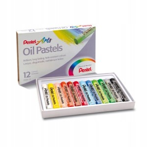 Pastele Olejne PENTEL Kredki pastelowe 12 Kolorów