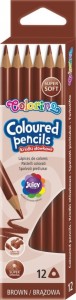 KREDKI OŁÓWKOWE Colorino KREDKA opk.12 BRĄZOWA