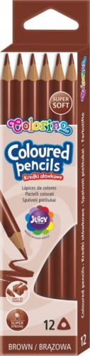 KREDKI OŁÓWKOWE Colorino KREDKA opk.12 BRĄZOWA