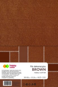 FILC BRĄZOWY Happy Color 20x30cm 1,5mm opk.10