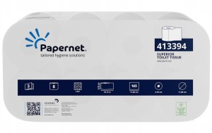 Papier toaletowy Papernet 3-warstwowy bezzapachowy celuloza biały opk.8